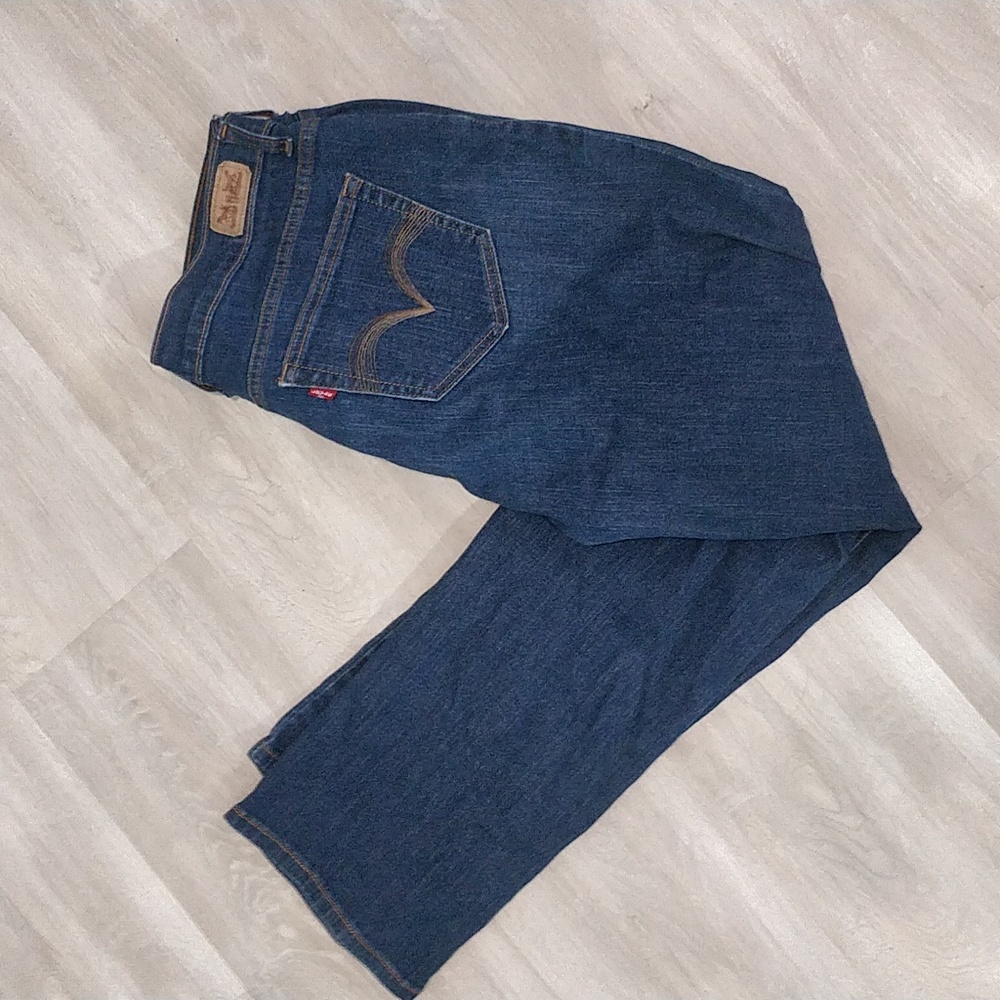 Levi's Slimming 512 Straight Leg Blue Denim Jeans